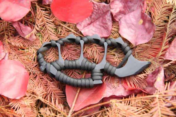 Black Four Fingers Brass Knuckle with Paracord Wrapping #1 - Image 2