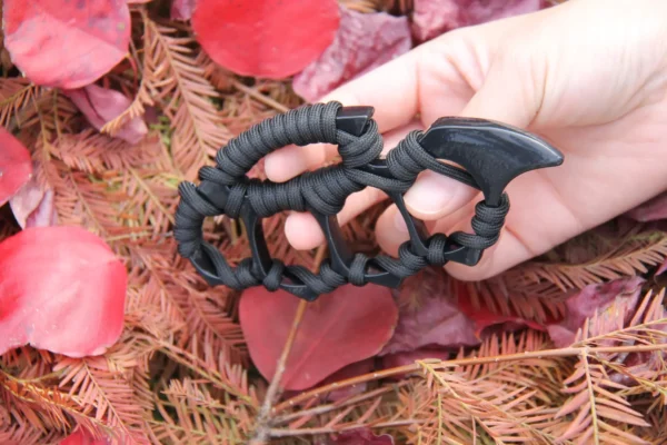 Black Four Fingers Brass Knuckle with Paracord Wrapping #1 - Image 5